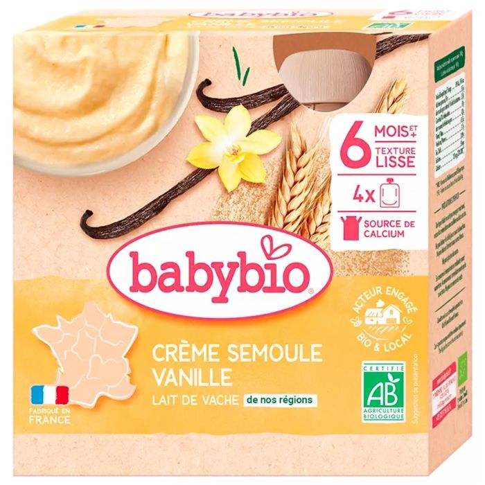 Babybio Gourde Dessert Lacte Creme Semoule Vanille Bio 6mois 4x85g Achat Vente Cereales Bebe Babybio Gourde Dessert Lacte Creme Semoule Vanille Bio 6mois 4x85g Soldes Cdiscount
