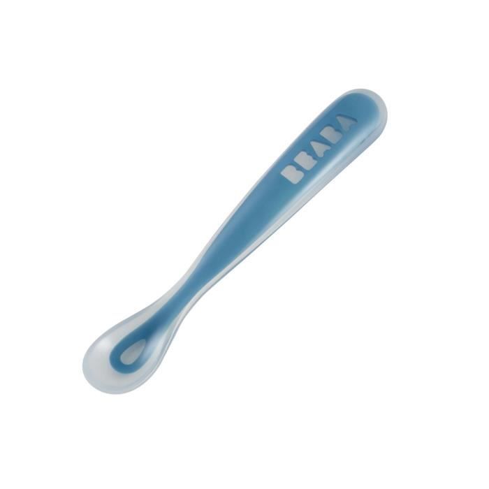 Beaba Cuillere 1er Age Silicone Blue Cdiscount