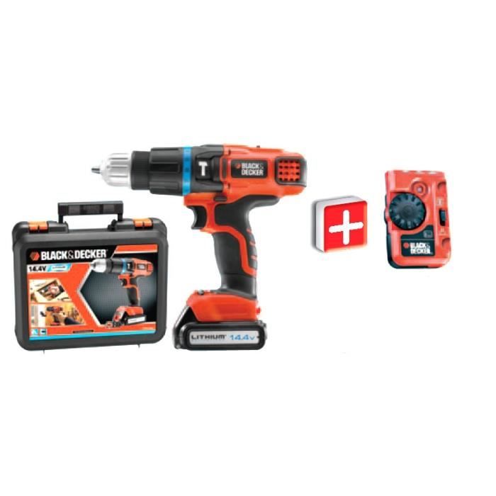 Smoby - Black+Decker Perceuse Visseuse Mécanique Jouet - Kit Bricolage Enfant Avec 2 Embouts + 4 Accessoires 360918