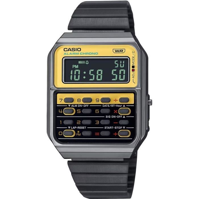 Montre - CASIO - CA-500WEGG-9BEF - Acier inoxydable - Résistante à leau 3 bar - Digital