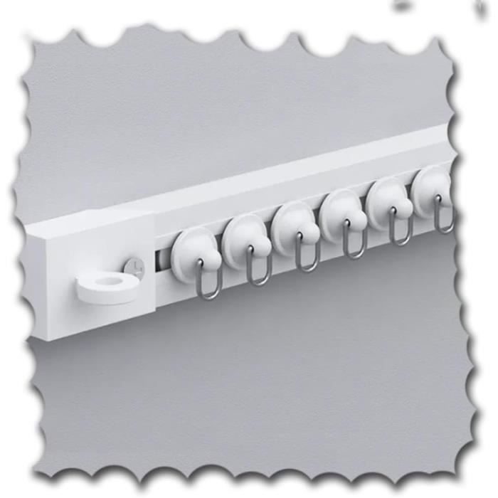 50 PCS POULIE De Rail Rideau Plastique Plafond Crochet Suspension EUR 8