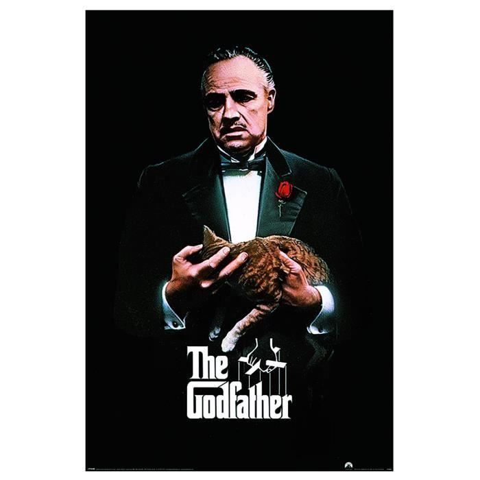 Poster Le parrain Chat (coloré) Don Corleone (Marlon Brando) - Cdiscount  Maison