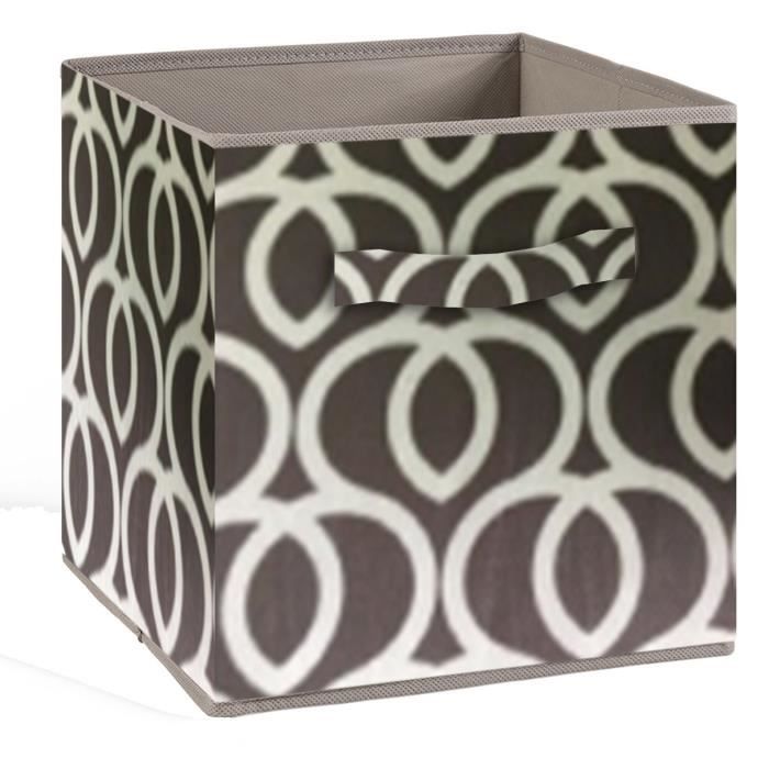 Compo Tiroir De Rangement Tissu 27 X 27 X 28 Cm Motif