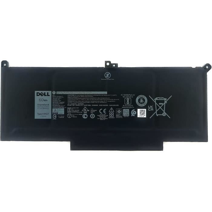 Batterie – DELL – F3YGT – 60 Wh – Compatible Latitude 7280/7390/7480/7490 – Lithium Ion
