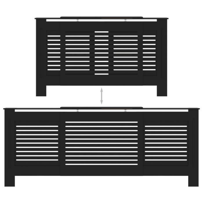 Dilwe Cache-radiateur MDF Noir 205 cm2 - Cdiscount Bricolage