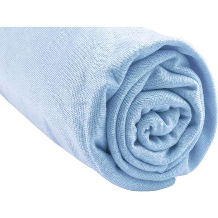 Drap housse - Easy Dort - 90x140 cm - Bambou Hypoallergénique - Bleu Ciel - Confortable