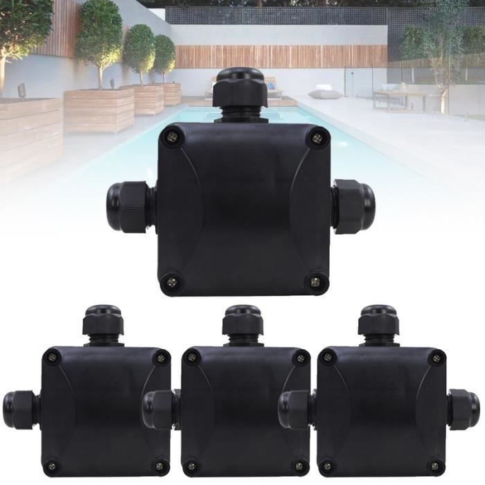 Boîte De Jonction étanche IP68 - 6 Pièces, 3 Voies, Pour Câbles 5.5-10.2mm - Éclairage LED, Extérieur, Solaire