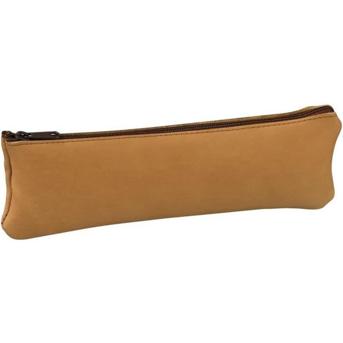 Fourre-tout petit rond en cuir naturel 100203313 Noir Elba 