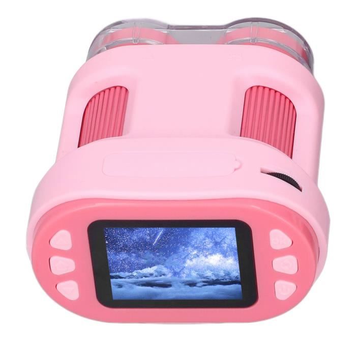 Microscope Portable Pour Enfants Avec écran 2 Pouces - Grossissement 1000X - Stockage Interne 400 Photos - Kit Lames Inclus