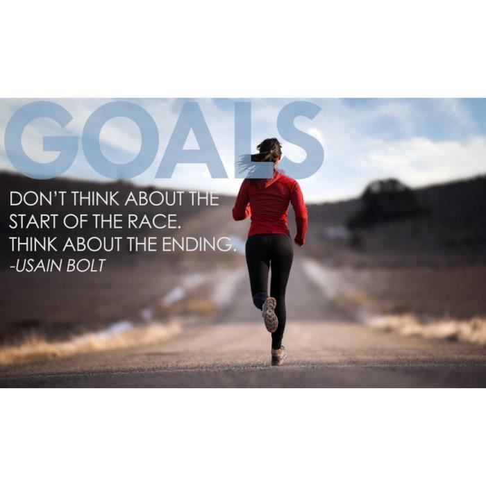Poster Affiche Goals Usain Bolts Citation Inspirante Anglais Motivation Sport 31cm X 52cm Cdiscount Maison