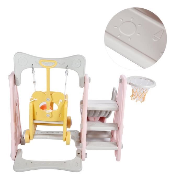 Fydun balan?�oire pour b?�b?� tout-petit Kids Baby Toddler Climber Swing Set Long Slide Aire de 