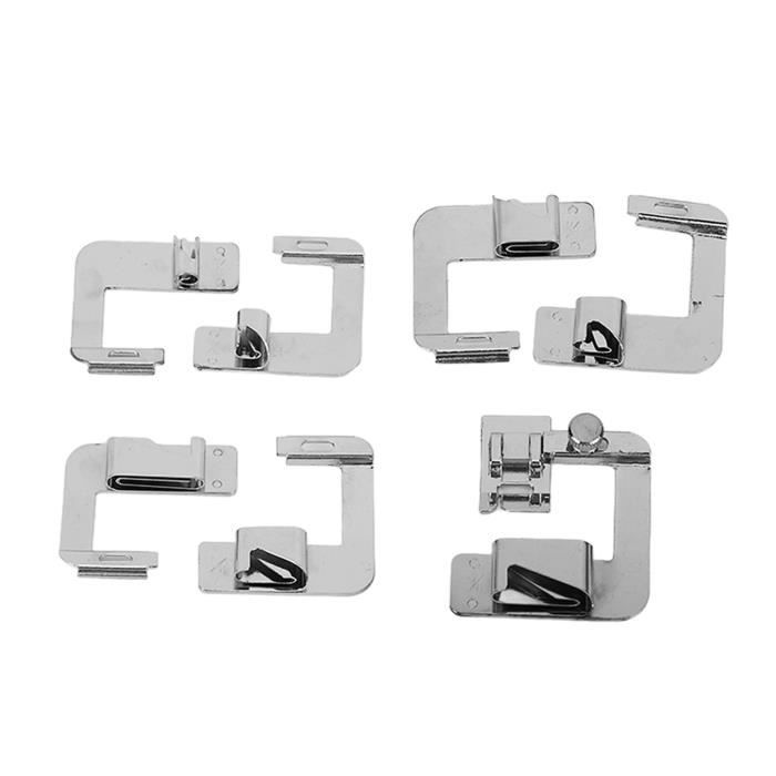 Support De Pied-de-biche Encliquetable - 2 Pièces Acier Inox - Universel Brother, Singer, Janome, Etc.