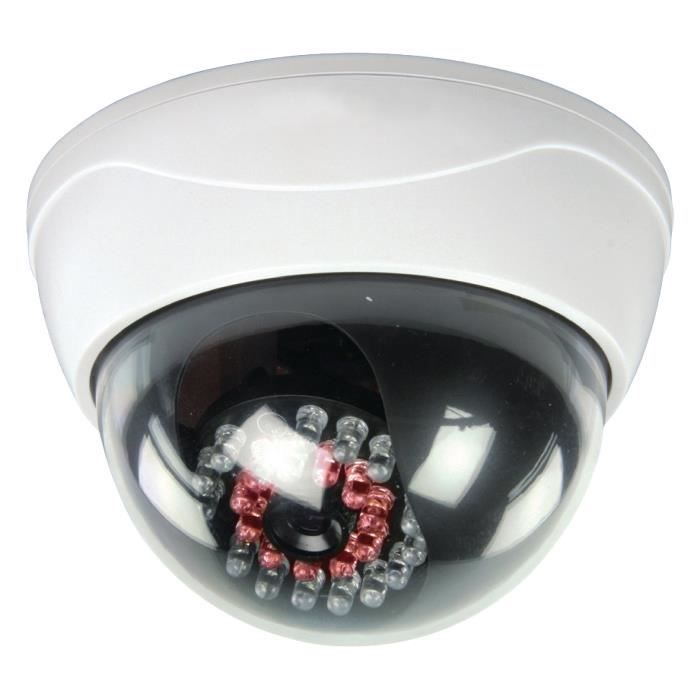 KONIG Caméra de surveillance dôme factice IP44 blanc - Cdiscount Bricolage