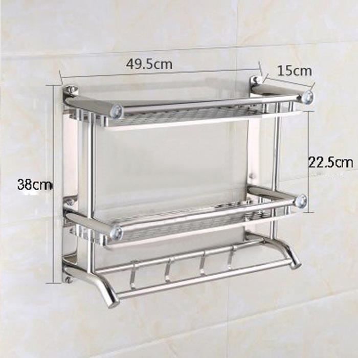 Etagere Murale Salle De Bain Porte Serviette Avec Crochets En