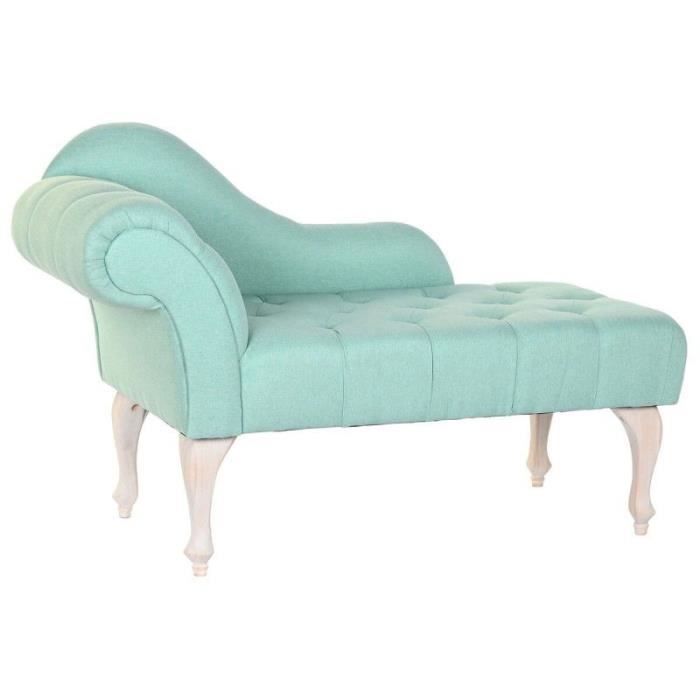 canapé chaise longue dkd home decor polyester bois d'hévéa (119 x 55 x 77 cm)
