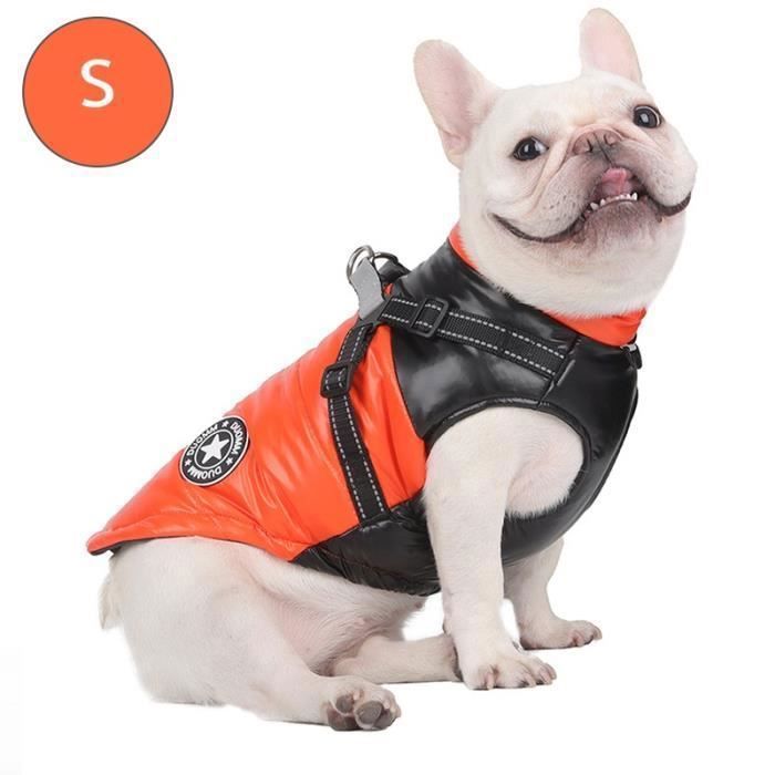 Comparer les prix de Manteau Chien - LEOCLOTHO - Taille 1.5-10kg - Orange - Imperméable