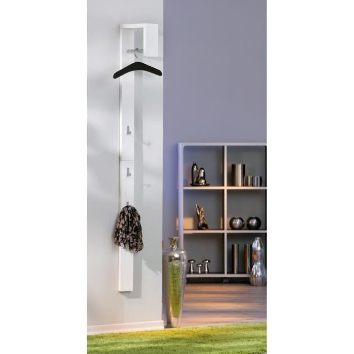 Porte Manteaux Casa 3 Pateres 1 Barre Blanc Achat Vente Porte Manteau Cdiscount