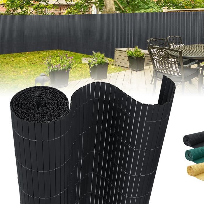 Brise-vue En PVC Imitation Bambou - 90x300 Cm - Résistant Aux UV Et Intempéries - Pour Jardin, Balcon, Terrasse, Piscine