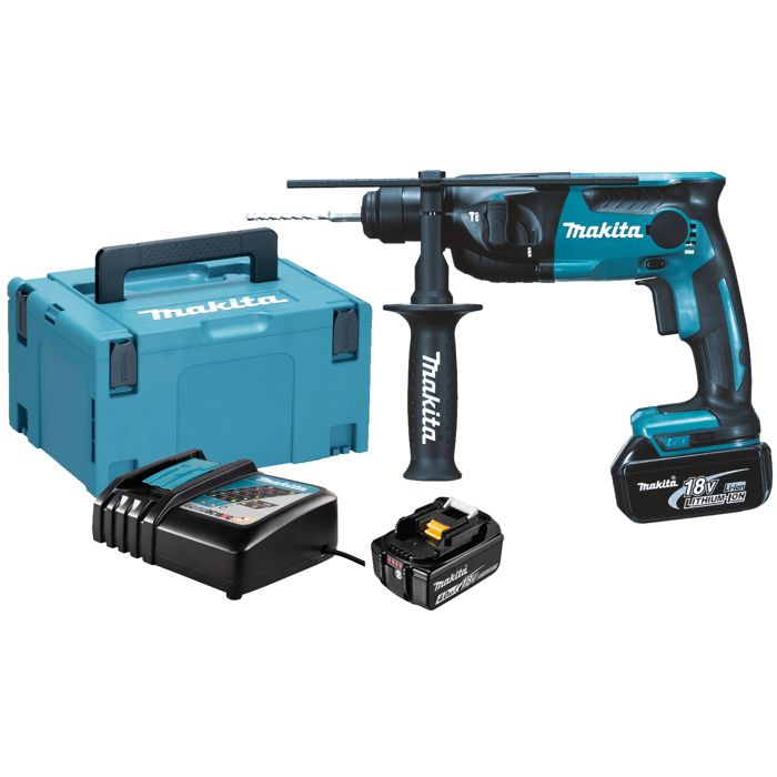 Makita Perforateur SDS Plus 18 V Li Ion 4 Ah 16 mm DHR165RMJ - vue 2