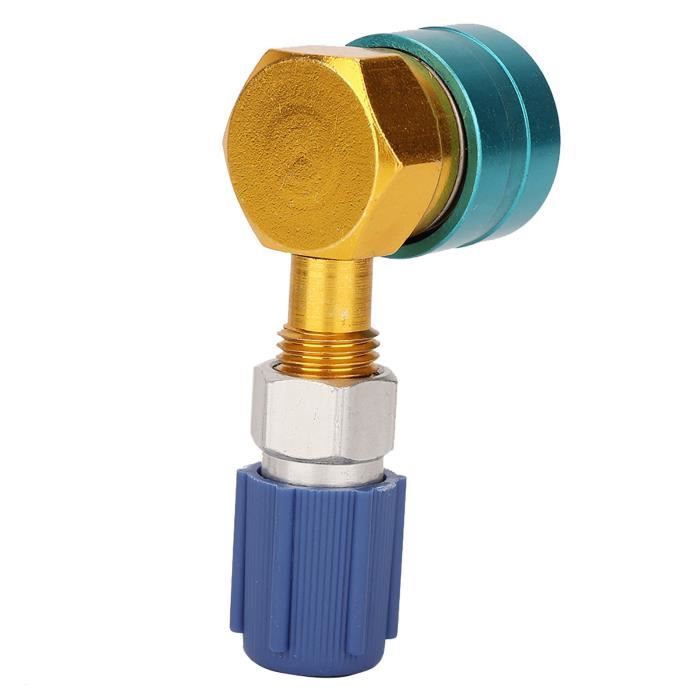 VOBOR Adaptateur Rapide R1234YF Vers R134A Basse Pression - Connecteur Métal Aluminium Pour Climatisation Auto