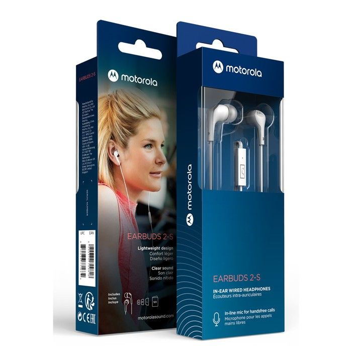 Motorola Sound Écouteurs Filaire 2 Isolation Phonique Ajustement Confortable et Léger Microphone en Ligne et Appels Mains Libres