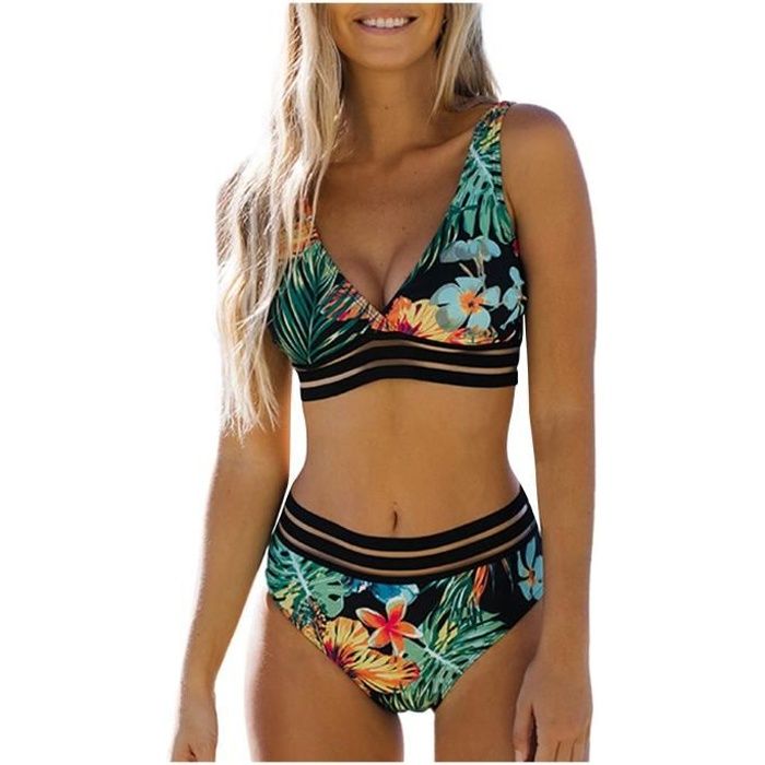 Maillot De Bain Gainant Ventre Plat Imprim e Angles Plats Sexy