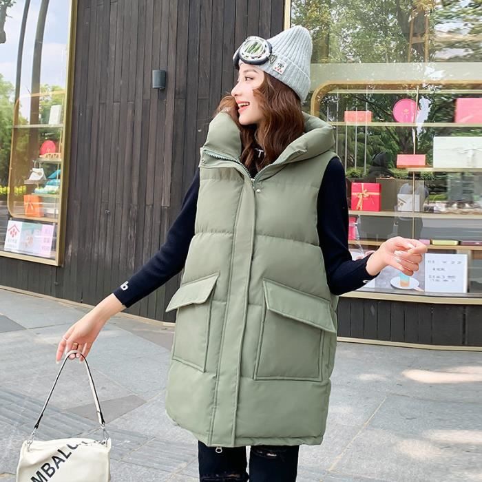 Doudoune sans manche verte femme new arrivals