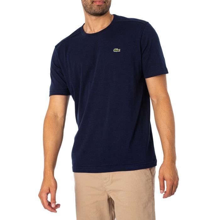 Lacoste T shirt a logo brode Sport Homme Bleu