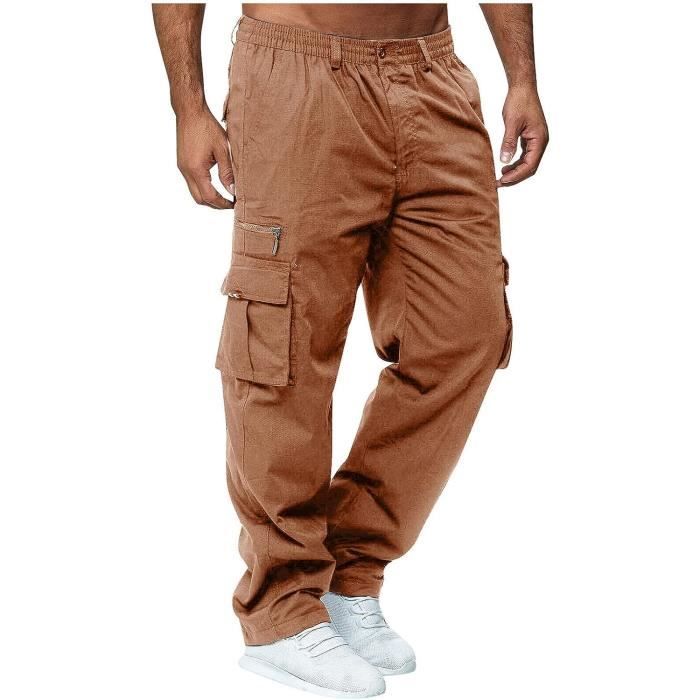 Pantalon De Chasse Homme Sweat Pants Homme Cargo Pantalon Noir Homme  Travail Pantalon De Treillis Militaire Homme Light brown Light brown -  Cdiscount Sport