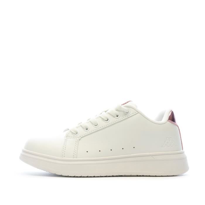 Baskets Blanches Fille Kappa Isabel Blanc Cdiscount Chaussures