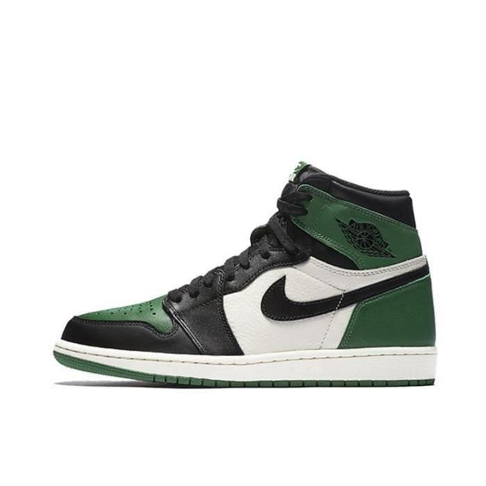 Air Jordan 1 Retro High Vert Noir Vert noir - Cdiscount Chaussures