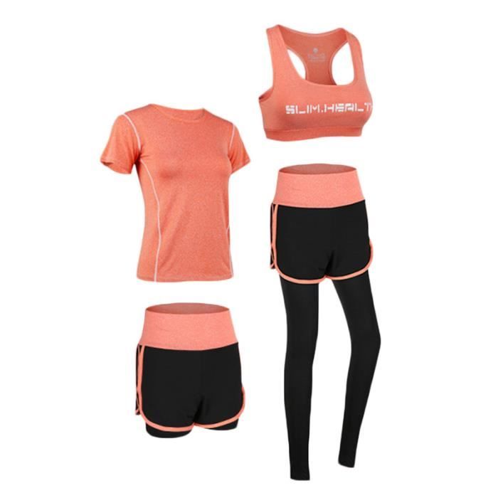 Ensemble de Vêtement de Sport Femme - Marque - Modèle - Fitness Running -  Orange Orange - Cdiscount Sport