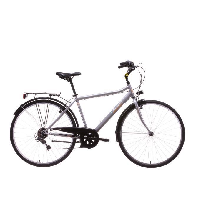 Vélo VTC Homme 28'' - Discovery Adventures - 6 Vitesses - Dérailleur Shimano TY21 - Potence réglable