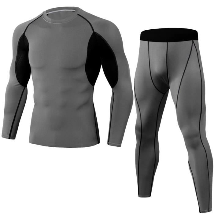 Tenue de Compression Homme Fitness Tenue de Compression Sport