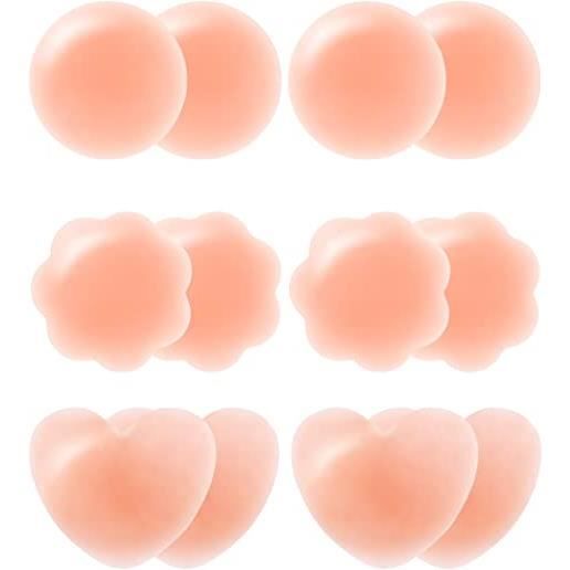 Cache-tétons Auto-Adhésifs Réutilisables En Silicone - Lot De 2 Paires - Invisibles Sous Vêtements - 10 Cm