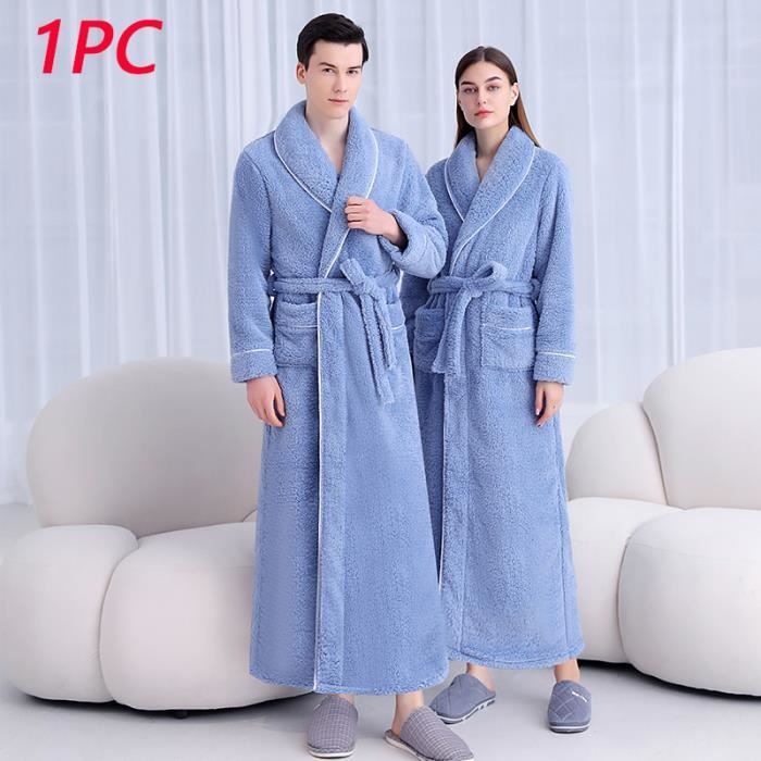 Peignoirs pour femmes 1PC Peignoir de bain pour couple pyjama pour femme Mer cyan Mer cyan Cdiscount Pret a Porter
