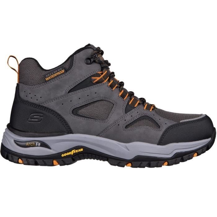 Skechers Chaussures Homme SKECHERS Arch Fit Dawson Millard Gris - Lacets - Textile