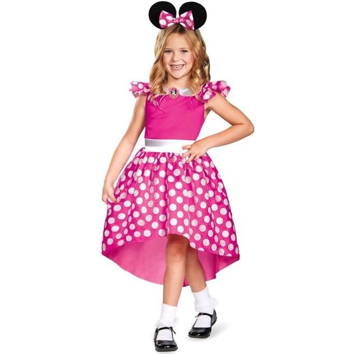 Déguisement Minnie rose classique fille - DISNEY - Avec robe et serre-tête - Licence Disney Princesses