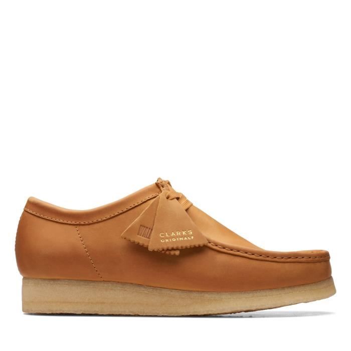 Bottines Clarks Wallabee - Homme - Brun foncé - Semelle en caoutchouc