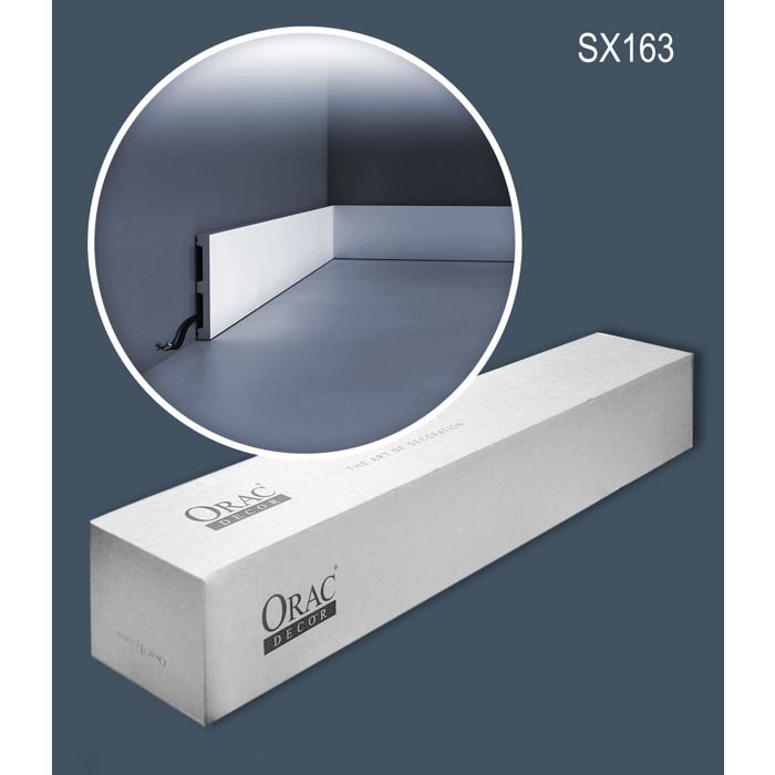 Orac Decor SX163-box AXXENT SQUARE 1 carton 26 pièces Plinthes 52 m ...
