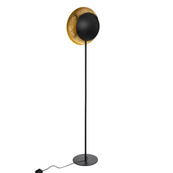 Lampe à poser lampadaire droit en métal noir - Longueur 33 x Profondeur 23 x Hauteur 144 cm Lampe à poser lampadaire droit en métal noir - Longueur 33 x Profondeur 23 x Hauteur 144 cm