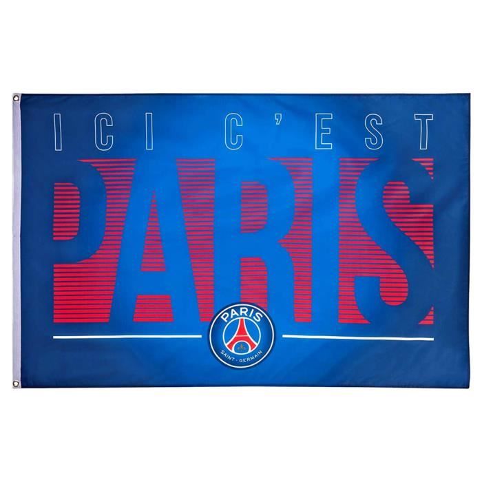 Psg Drapeau Ici C Est Paris Officiel Bleu Rouge Aille Unique Cdiscount Pret A Porter