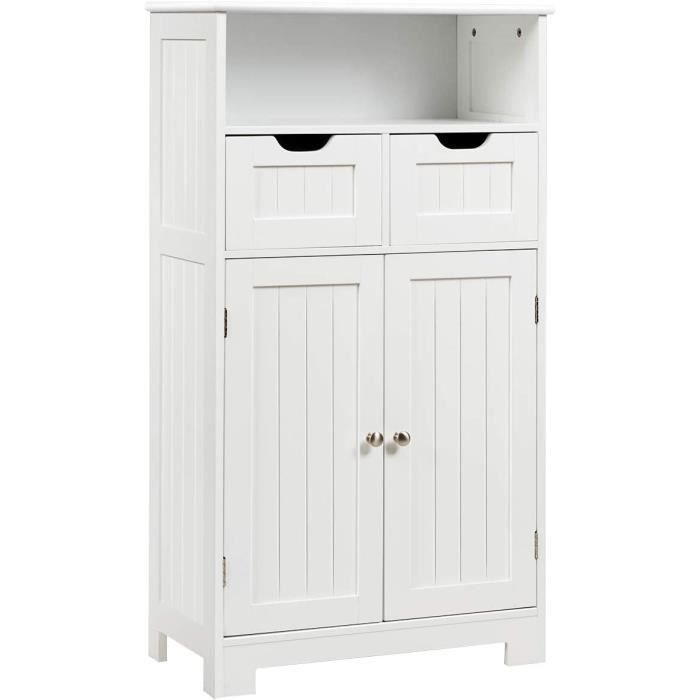 RELAX4LIFE Meuble de Salle de Bain Mural avec Étagère 3 Niveaux à L' extérieur, Armoire de Toilette Grande Capacité avec Miroir, Convient pour Salle de Bain, Chambre, Salon, Brun/Gris/Blanc (Blanc
