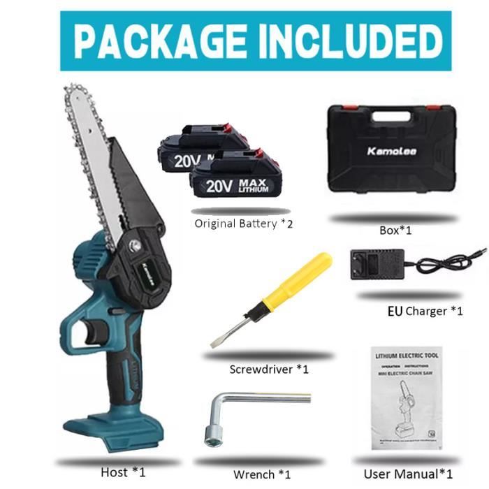 Scie à Chaîne Sans Fil 8 Pouces électrique à Main Extérieure 3600w Scie A Chaine Coupe Bois 84043666