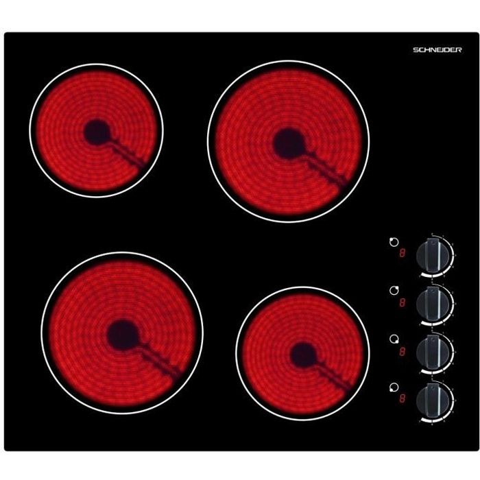 Schneider Table Vitrocéramique 4 Foyers - vue 2