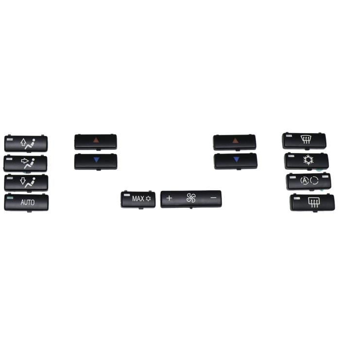 14 Bouton Capuchon Clé de Voiture Climatiseur A - C Panneau de Commande Interrupteur Bouton Couvercle de Clé pour BMW E39 E53 525I