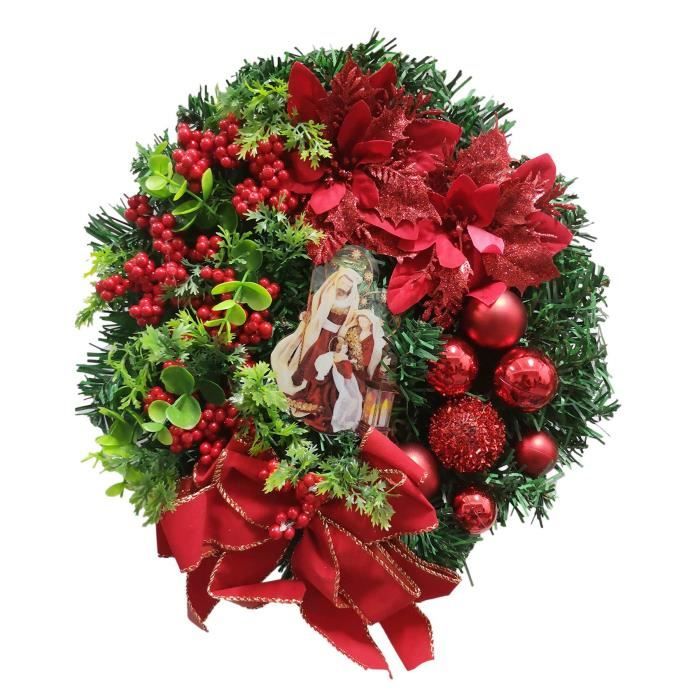 Couronnes de Noël de 22 pouces pour porte d'entrée Martinique
