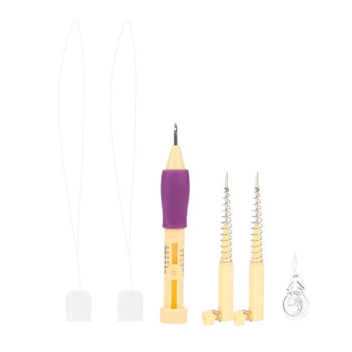Kit D'aiguilles Vintage Pretty Punch Avec Motifs Broderie + 15 Bobines De Fil