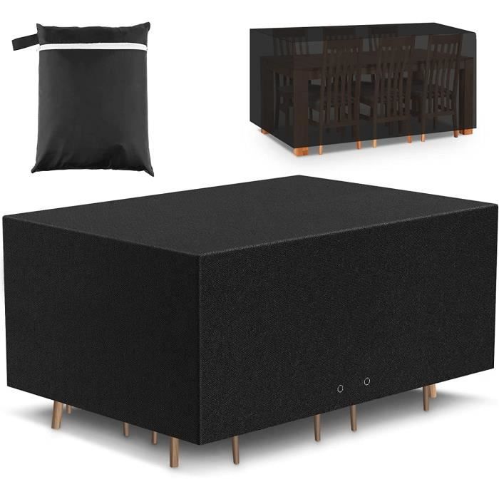 Housse De Protection Salon De Jardin 160 X 110 X 55 Cm Impermeable Bâche Table Jardin, Imperméable, Indéchirable, 420D Oxford Tissu Housses, Pour Tables, Chaise,Canapé, Beige