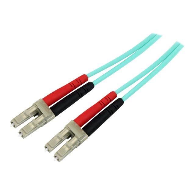 STARTECH.COM Câble à fibre optique OM4 duplex multimode LC LC - 2 m Aqua - 100 Gb - 50 / 125 - LSZH